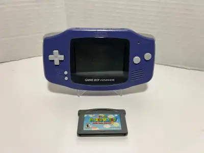 Nintendo Game Boy Advance Indigo AGB-001 & Super Mario World 2, View more