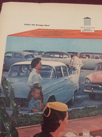 1955 Howard Johnson’s w/‘55 Chev Belair Original Ad 