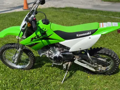 2022 Kawasaki KLX 110 RL The RL model sits higher than any other 110 bike the kids got a extra year...