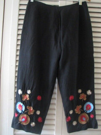 Pantalons noir en lin
