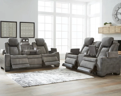 New 2 - Piece Power Recliner Set With LED Lights Now On Sale, View more