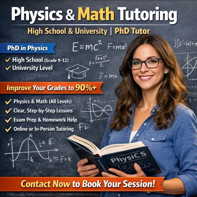 Physics & Math Tutoring – High School & University | PhD Tutor414906406111160320