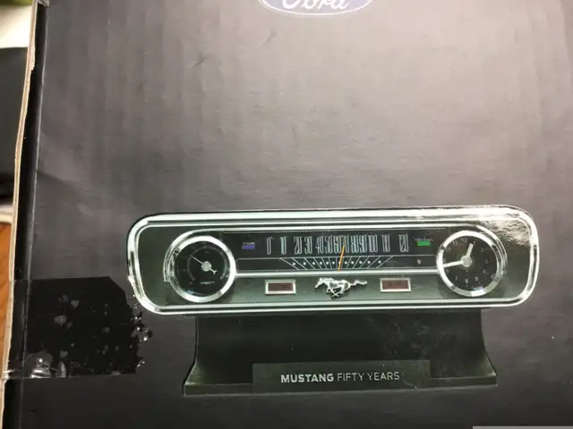 MUSTANG 1965 FIFTY YEARS DESKTOP SOUND CLOCK AND THERMOMETER in Arts & Collectibles in La Ronge - Image 11