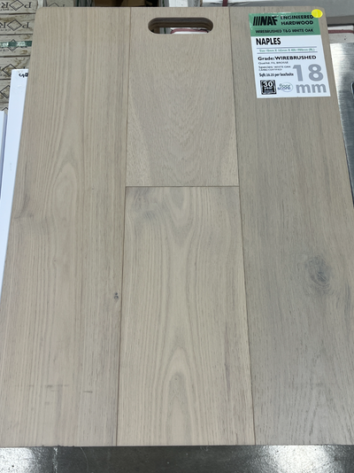 NAF ENGINEERED HARDWOOD "NAPLES" WHITE OAK WIREBRUSHED 18MM, View more