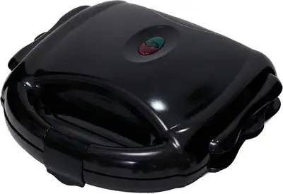 Waffle Maker 3-in-1 Black: Waffle Iron, Sandwich Maker and Grill, View more