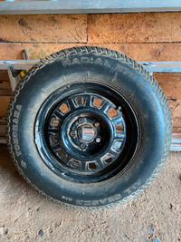 13” Trailer Tire & Rim, 5 bolt Chev style