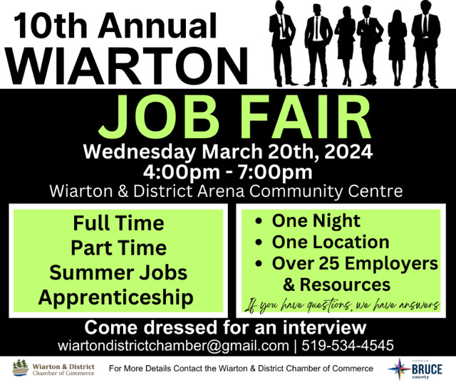 10th Annual Wiarton Job Fair in Events in Owen Sound