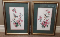 2 CAROLYN SHORES WRIGHT HUMMINGBIRD PRINTS