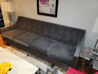 Custom 4 seat stunning grey couch 
