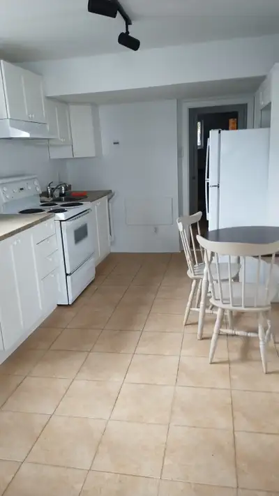 Logement 2 1/2, bas de duplex, semi meublé, restauré, non fumeur, entrée autonome, chauffé, éclairé,...
