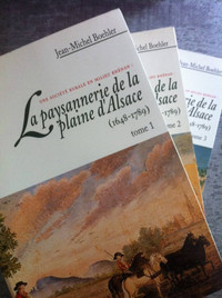 La paysannerie de la plaine d'Alsace, 1648-1789 - 3 vol. Boehler