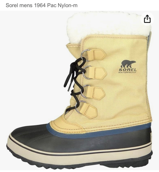 Sorel mens -964 pac boots winter size 9 like new paid $190 in Men's Shoes in Oakville / Halton Region - Image 2