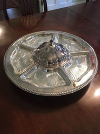 Exquisite Vintage silver plated “Lazy Susan” tray