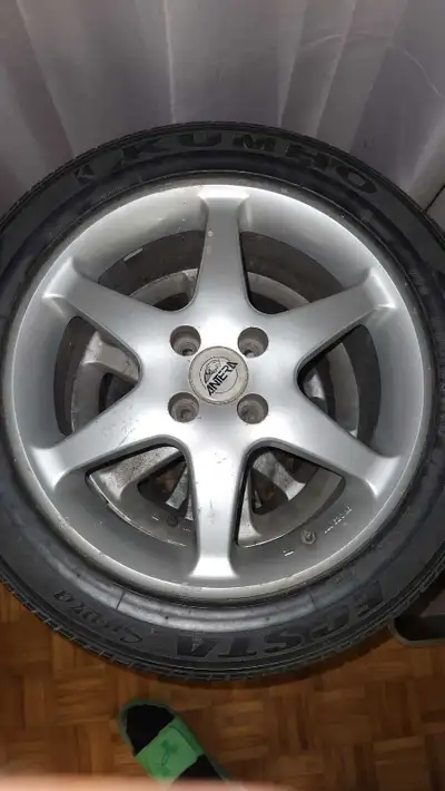 Decent condition 16 inch Rims off a 1993 Acura Integra (4x100) Tires need replacing as they are very...
