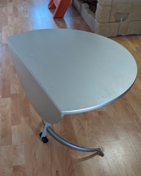 Silver Convertible Folding End Table