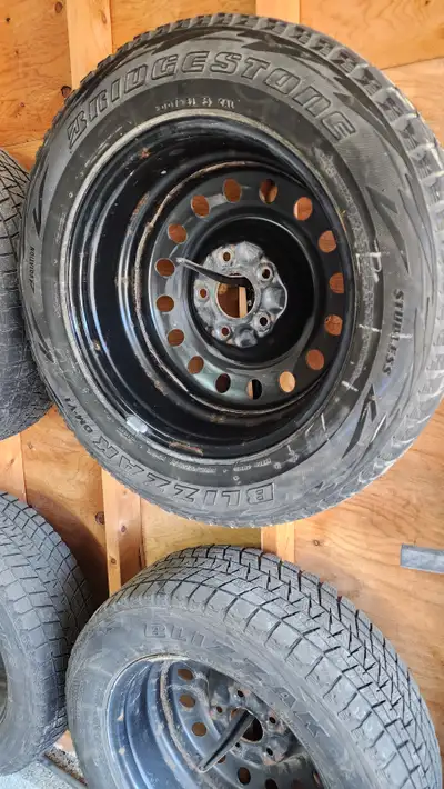 Selling 225 65r17 winter rims and tires. Tires have about one season remaining. Rims contain Tire Pr...