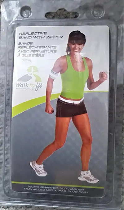 Brand new reflective arm band with zipper for exercise at night, View more