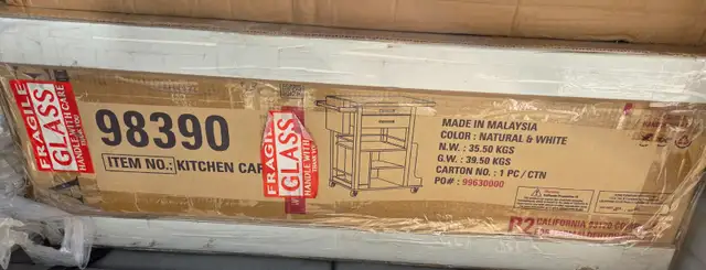 ACME Kitchen Island Cart Cabinet BRAND NEW SEALED in Hutches & Display Cabinets in London - Image 10