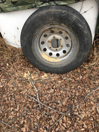 Trailer tire on rim Horse or goose neck trailer