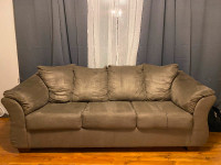 Large Suede Couch