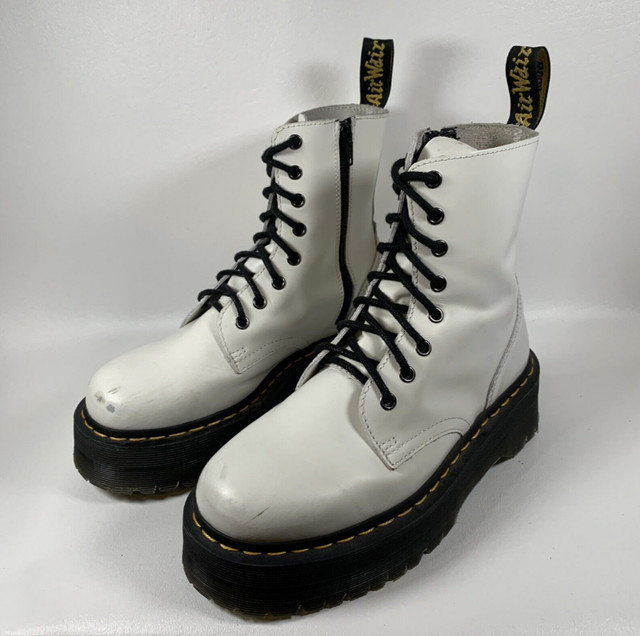 DR  MARTEN JADON WHITE PLATFORM 1460 ⎮ Mens 10 US in Men's Shoes in City of Toronto - Image 2