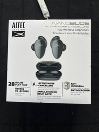Alter Lansing Nanobuds active noise cancelling earphones 