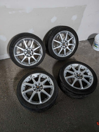 16" Enkei rims roues mags 4x100 and 4x114.3 with tires pneus yak