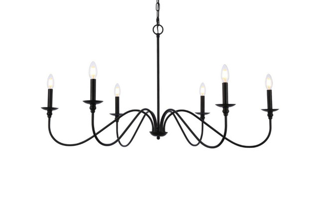 LIVING DISTRICT BLACK CHANDELIER in Indoor Lighting & Fans in Mississauga / Peel Region