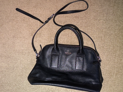 Kate Spade Black Leather Satchel/Tote Bag/Purse, View more