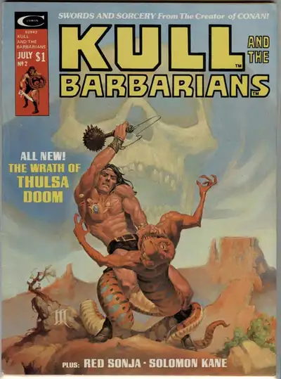 Kull & The Barbarians #2 1975 Red Sonja Solomon Kane Thulsa Doom, View more