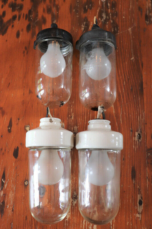 Lot of 4 Vintage Industrial Lights in Arts & Collectibles in London