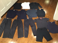 Boys School Uniform blue navy and white lot 5 year 15 items