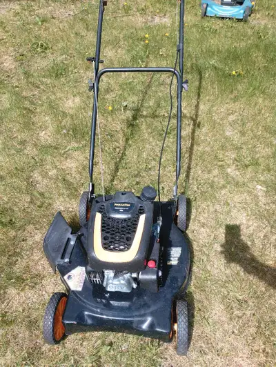 push lawn mower gas powered side discharge , View more