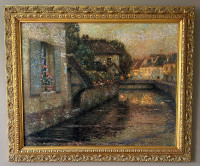 Peinture à l'huile Le pont de Gisors de Henri Le Sidaner