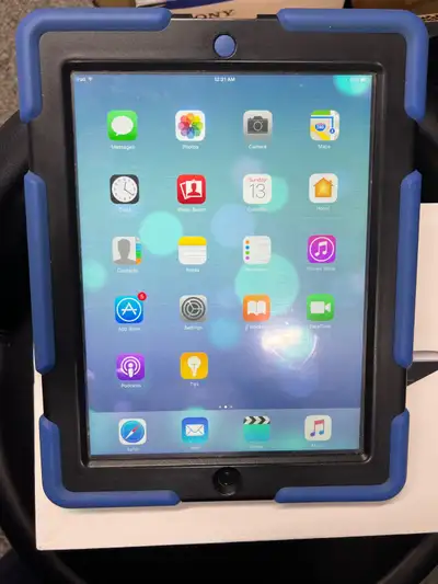 IPad with rugged case. Wifi and cellular, View more