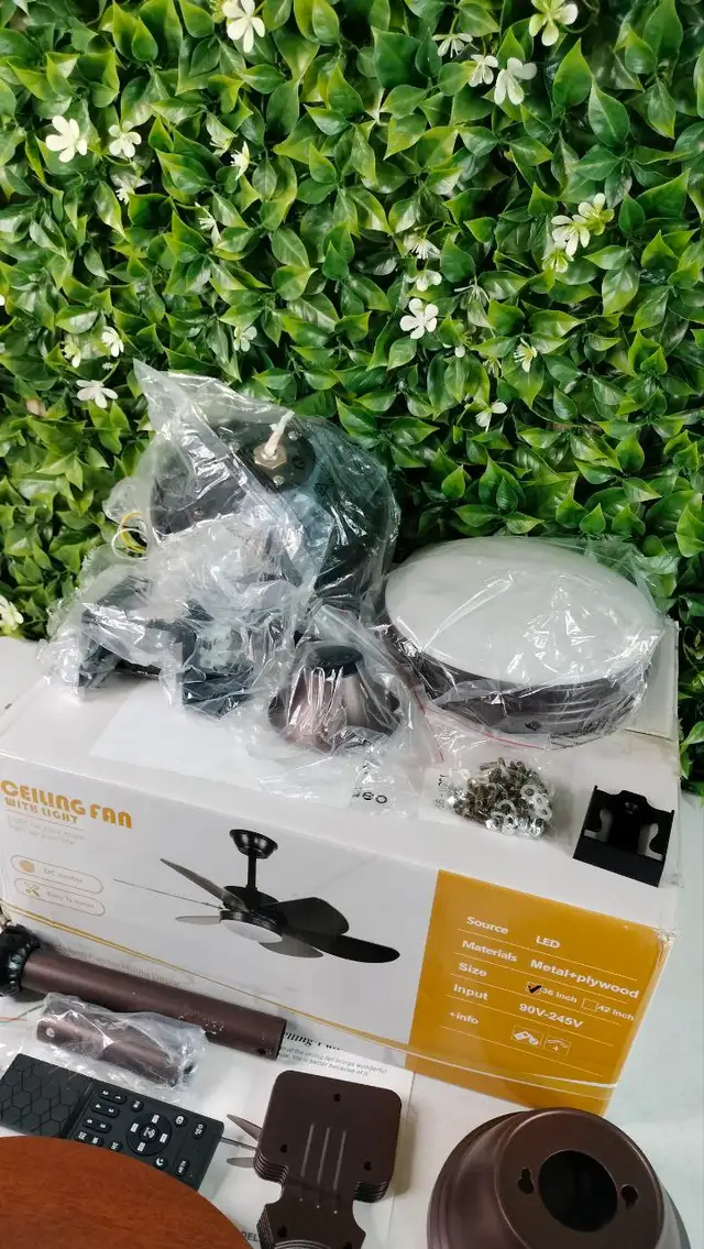 MADSHNE Ceiling Fan with Lights and Remote in Indoor Lighting & Fans in City of Toronto - Image 7