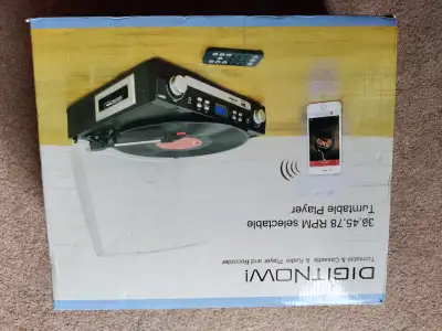 New Digitnow Turntable & Cassette & Radio Player and recorder., View more