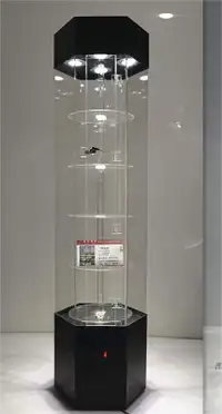 Vitrine rotative en verre Led de 5.9 pieds (1.8m) de haut, pour