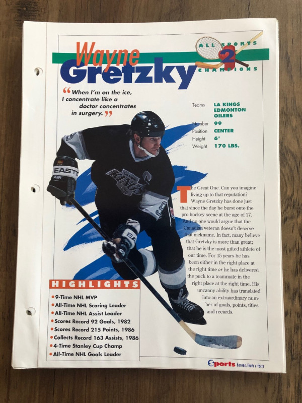 Lot 11 fiches de sportifs à collectionner Jordan, Gretzky, Ruth in Arts & Collectibles in City of Montréal - Image 2
