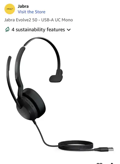 Jabra Evolve2 50 Headset, View more