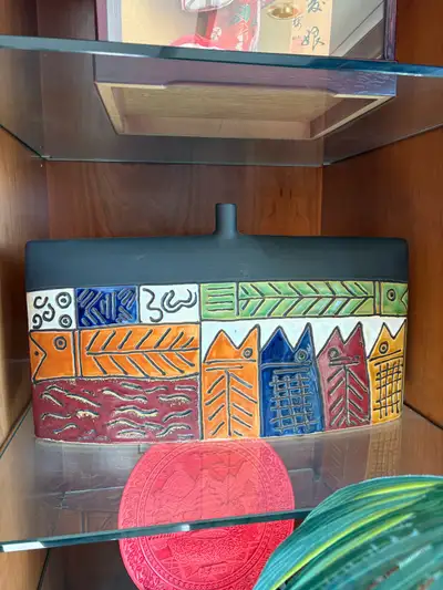 Ceramic Fish Design Art Vase, View more