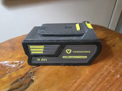 Yardworks 40Volt 3Ah Battery--Like New, View more