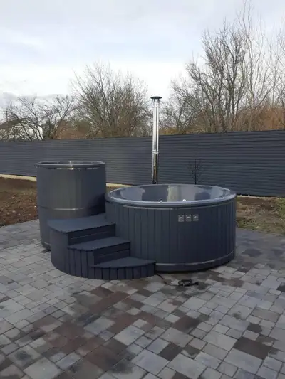 Premium Wood-Fired Hot Tub Model D, View more