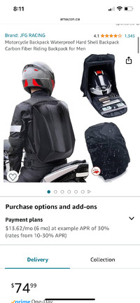 Brand new motorcycle backpack