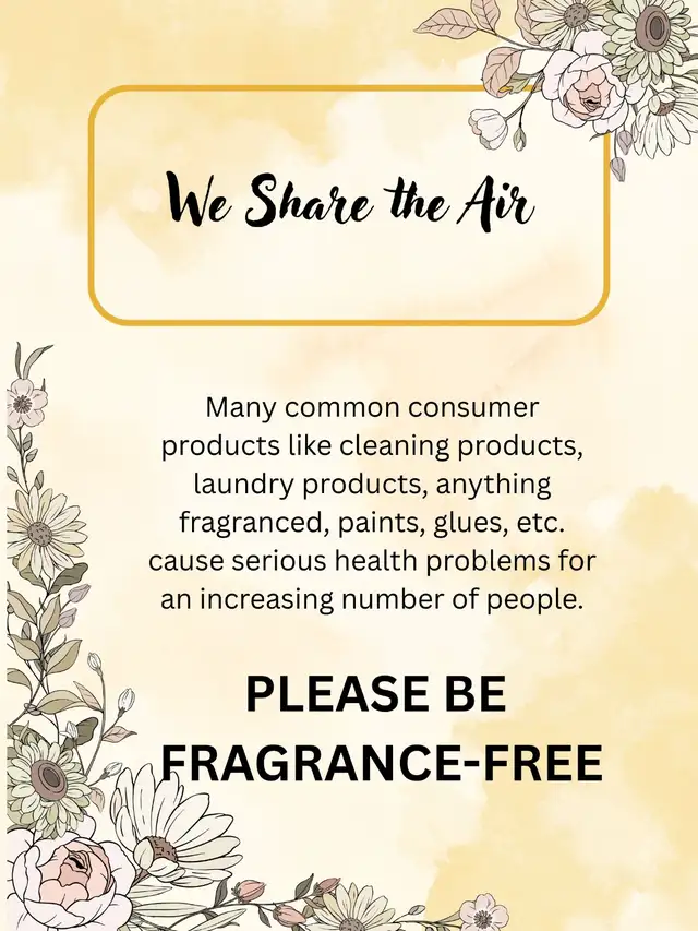 Room for fragrance-free person