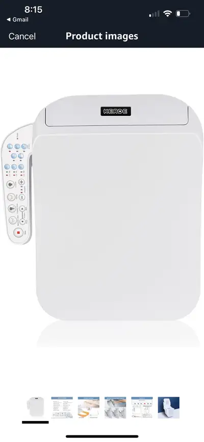 KERDE F30 Square Electric Bidet Seat, 6379, View more