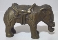 Vintage Heavy Brass/ Bronze Metal Elephant Figurine