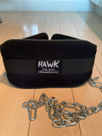 Hawk Sports Black Dipping Belt With Chain For Men & Women