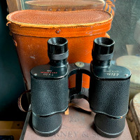Vintage Elite 7x50 Binoculars in Leather Case