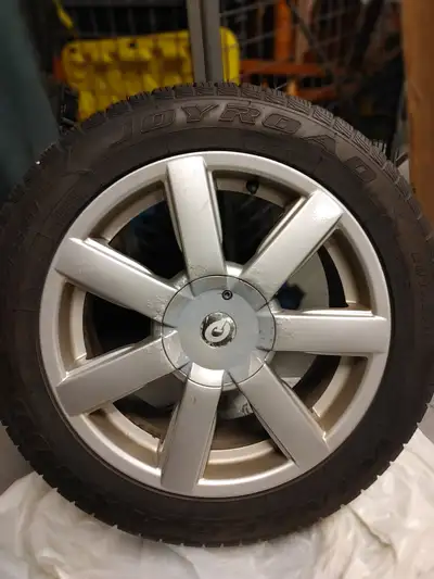 PRICE DROP - 215 55 R17 WINTER TIRES WITH ALLOY RIMS Priced to sell as the size does not fit new veh...